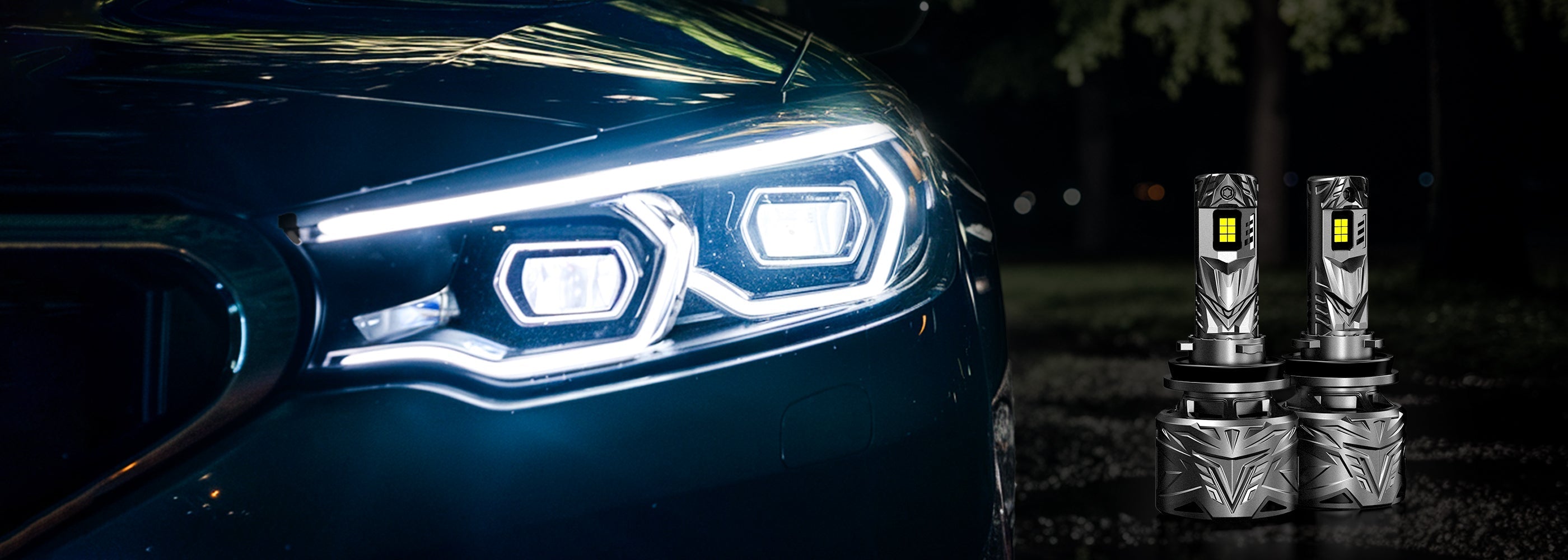 Improved visibility: LEDs provide a brighter, whiter light that illuminates the road better.