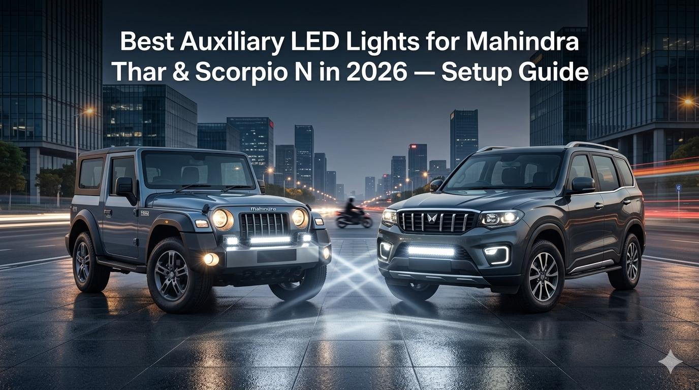 Best Auxiliary LED Lights for Mahindra Thar & Scorpio N in 2026 — Setup Guide
