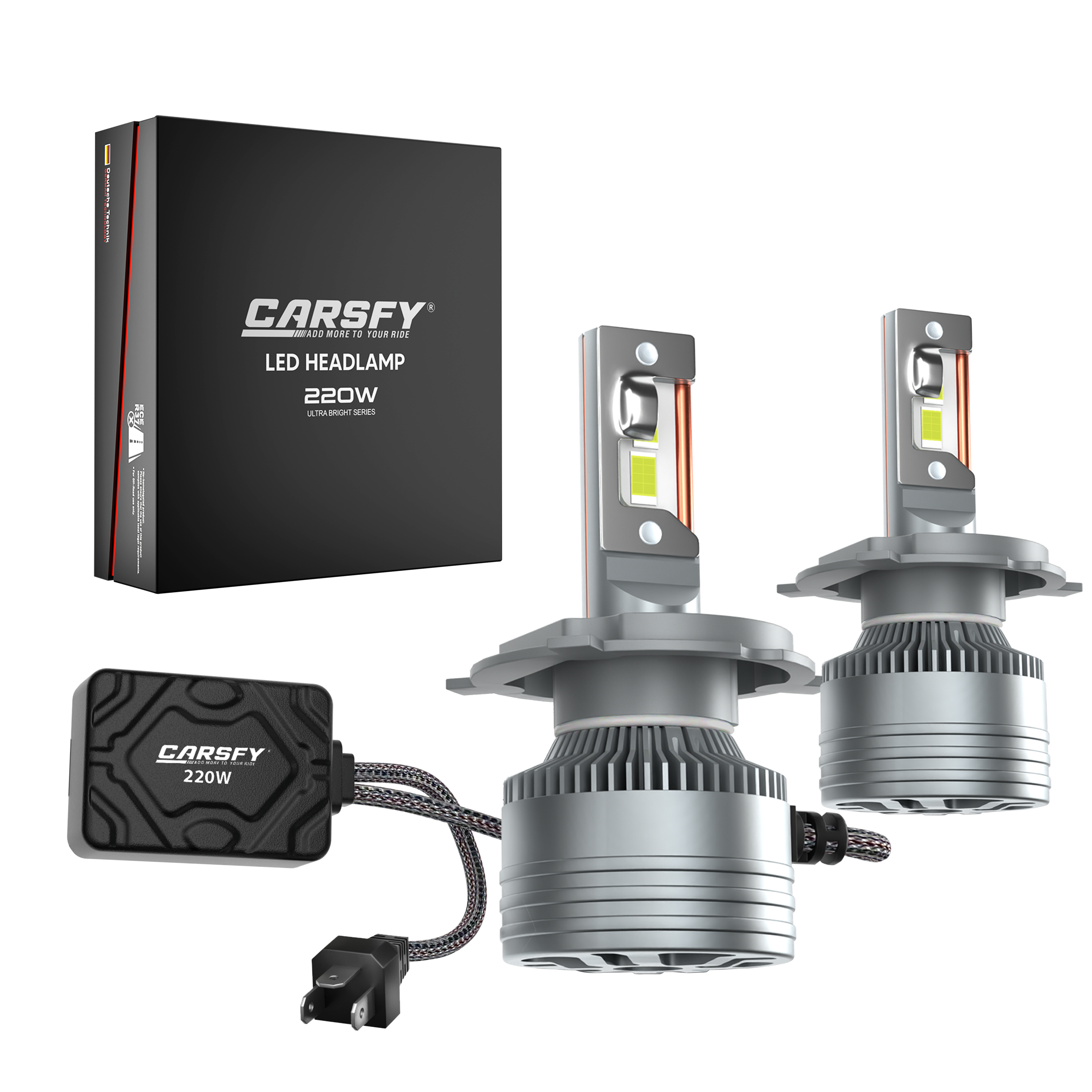 220W LED Headlight Bulb 6000K - 22,000 Lumens