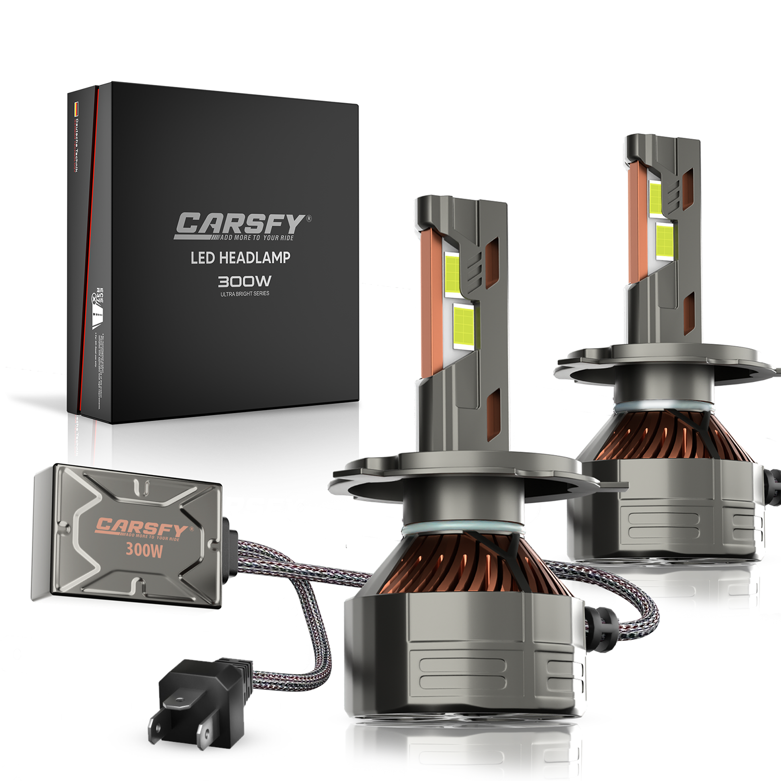 300W H1 LED Headlight Bulb 6000K - 30,000 Lumens