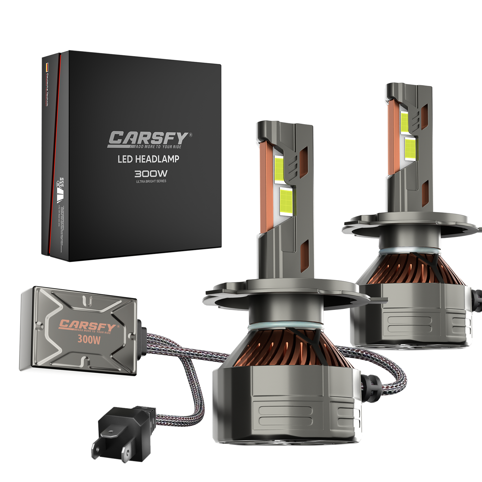 300W LED Headlight Bulb 6000K - 30,000 Lumens